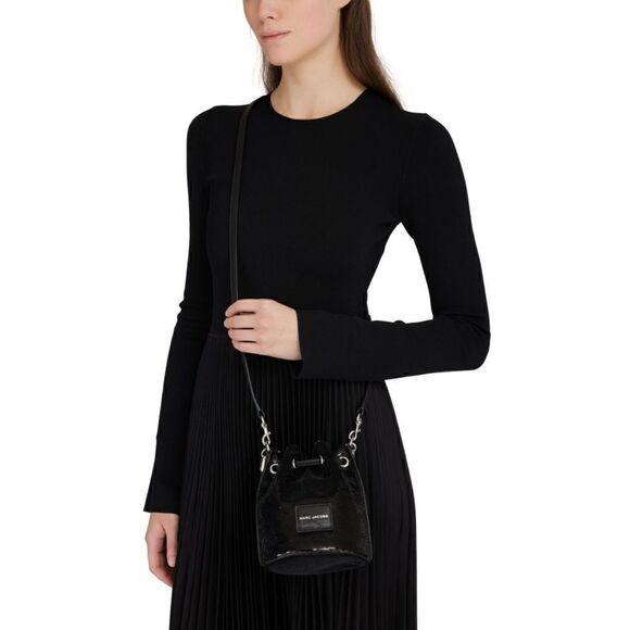 Marc Jacobs The Micro Sequin Bucket Bag, BLACK - Picture 15 of 16